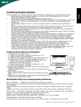 Acer P235HL Skrócona instrukcja obsługi
