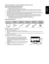 Acer VA200WQL Skrócona instrukcja obsługi