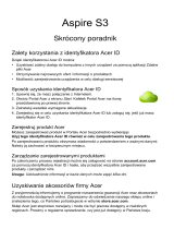 Acer Aspire S3-392 Skrócona instrukcja obsługi