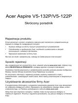 Acer Aspire V5-132P Skrócona instrukcja obsługi