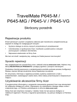 Acer TravelMate P645-MG Skrócona instrukcja obsługi