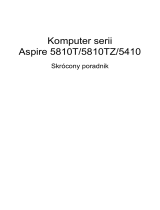 Acer Aspire 5810TZ Skrócona instrukcja obsługi