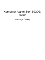 Acer Aspire 5920 Instrukcja obsługi