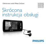 Philips SA1MUS32K/02 Skrócona instrukcja obsługi