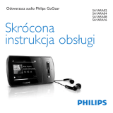 Philips SA1ARA08K/02 Skrócona instrukcja obsługi