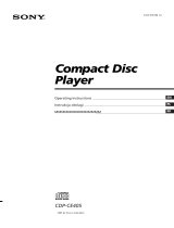 Sony CDP-CE405 - 5 Disc Cd Changer Instrukcja obsługi