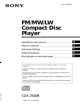 Sony CDX-2500R Instrukcja obsługi