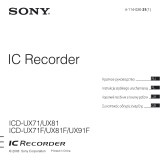Sony ICD-UX71 Instrukcja obsługi