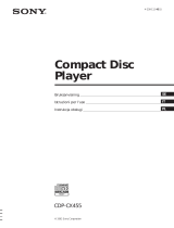 Sony CDP-CX455 Instrukcja obsługi