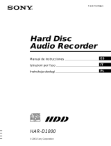Sony HAR-D1000 Instrukcja obsługi