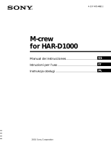 Sony HAR-D1000 Instrukcja obsługi