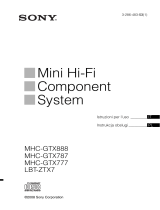 Sony MHC-GTX777 Instrukcja obsługi