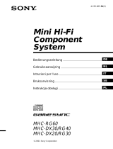 Sony MHC-RG40 Instrukcja obsługi