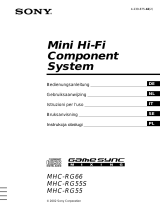 Sony MHC-RG55 Instrukcja obsługi