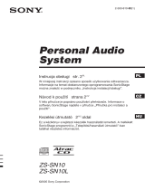 Sony ZS-SN10 Instrukcja obsługi