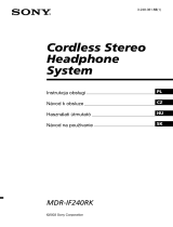 Sony MDR-IF240RK Instrukcja obsługi