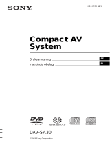 Sony DAV-SA30 Instrukcja obsługi
