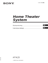 Sony HT-K25 Instrukcja obsługi