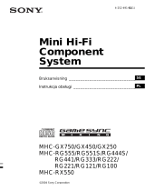 Sony MHC-RG551S Instrukcja obsługi