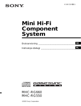 Sony MHC-RG660 Instrukcja obsługi