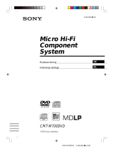 Sony CMT-M700DVD Instrukcja obsługi