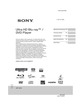 Sony UBP-X800 Instrukcja obsługi
