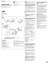 Sony WM-EX422 Instrukcja obsługi