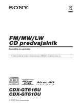Sony CDX-GT616U Instrukcja obsługi