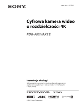 Sony FDR-AX1 Instrukcja obsługi