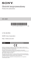 Sony SRS-XB01 instrukcja