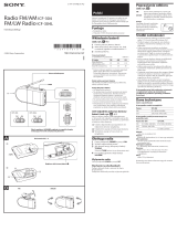 Sony ICF-304 Instrukcja obsługi