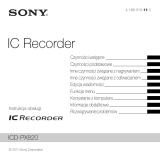 Sony ICD-PX820 Instrukcja obsługi