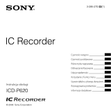 Sony ICD-P620 Instrukcja obsługi