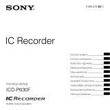 Sony ICD-P630F Instrukcja obsługi