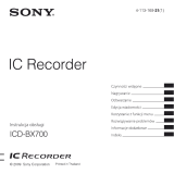 Sony ICD-BX700 Instrukcja obsługi