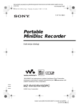 Sony MZ-R410 Instrukcja obsługi