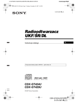 Sony CDX-GT420U Instrukcja obsługi