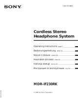 Sony MDR-IF230RK Instrukcja obsługi