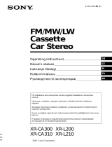 Sony XR-CA300 - Fm-am Cassette Car Stereo Instrukcja obsługi