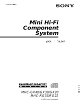 Sony MHC-RG22 Instrukcja obsługi