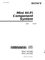 Sony MHC-RG550 Instrukcja obsługi