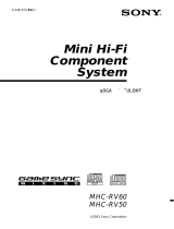 Sony MHC-RV50 Instrukcja obsługi