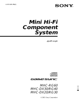 Sony MHC-DX20 Instrukcja obsługi