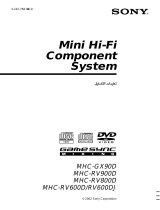 Sony MHC-RV600DJ Instrukcja obsługi