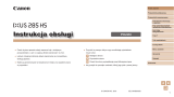 Canon IXUS 285 HS Instrukcja obsługi