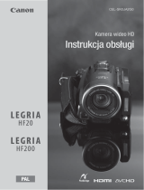 Canon LEGRIA HF200 Instrukcja obsługi