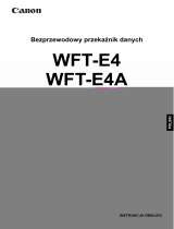 Canon Wireless File Transmitter WFT-E4 Instrukcja obsługi