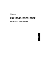 Canon FAX-B840 Instrukcja obsługi