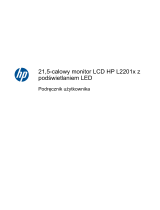 HP Elite L2201x 21.5-inch LED Backlit LCD Monitor Instrukcja obsługi