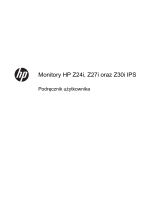 HP Z Display Z24i 24-inch IPS LED Backlit Monitor instrukcja